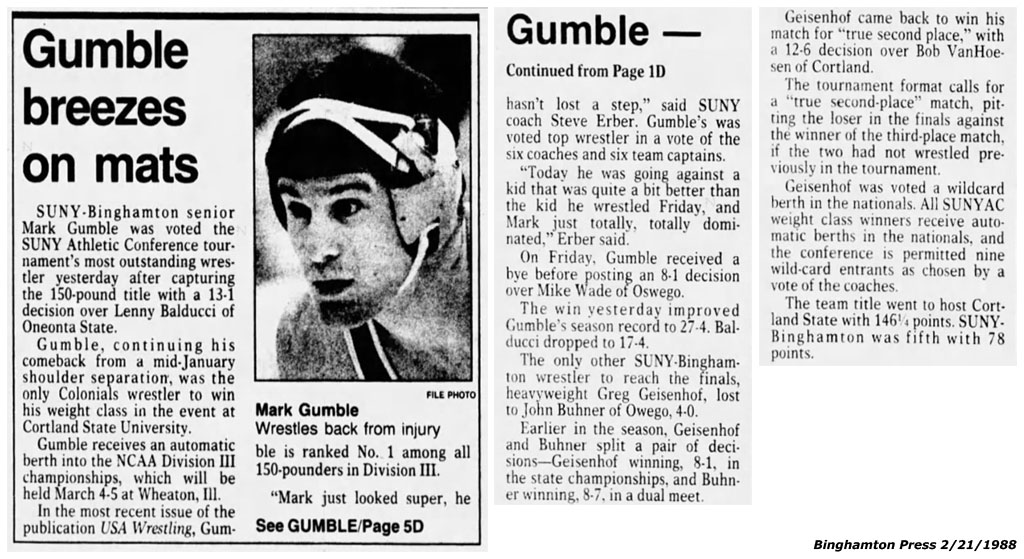 Gumble breezes on mats