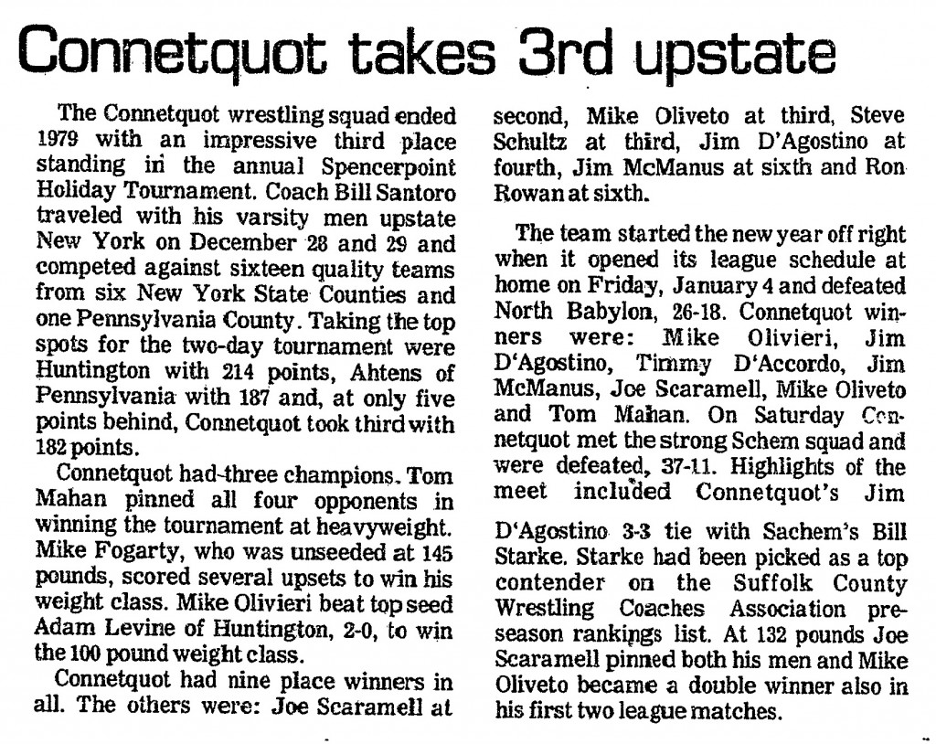 Connetquot takes 3rd upstate