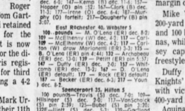 East Rochester 40, Webster 5