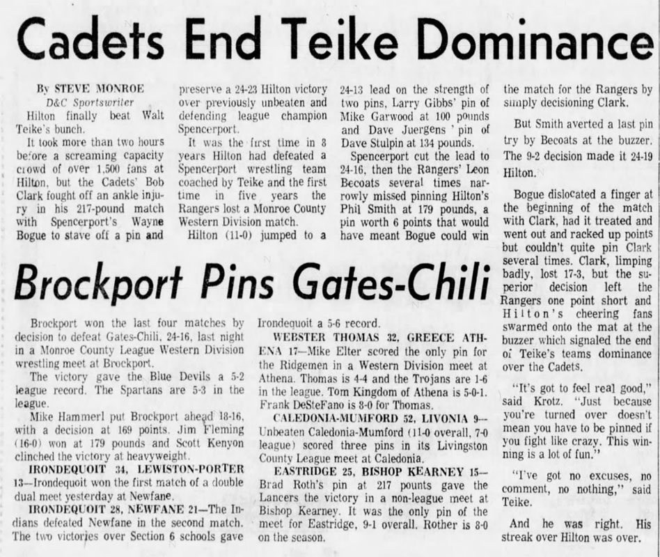 Caledonia-Mumford 52, Livonia 9