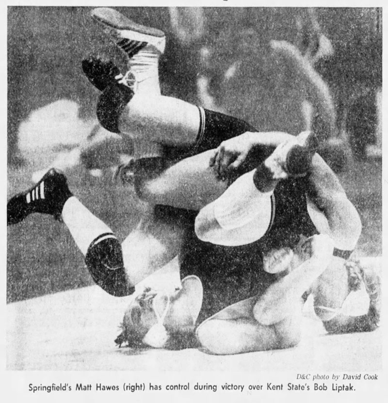 Matt Hawes controls Bob Liptak