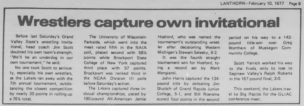 Grand Valley wrestlers capture own invitational