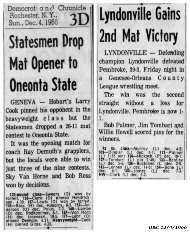 Lyndonville Gaines 2nd Mat Victory