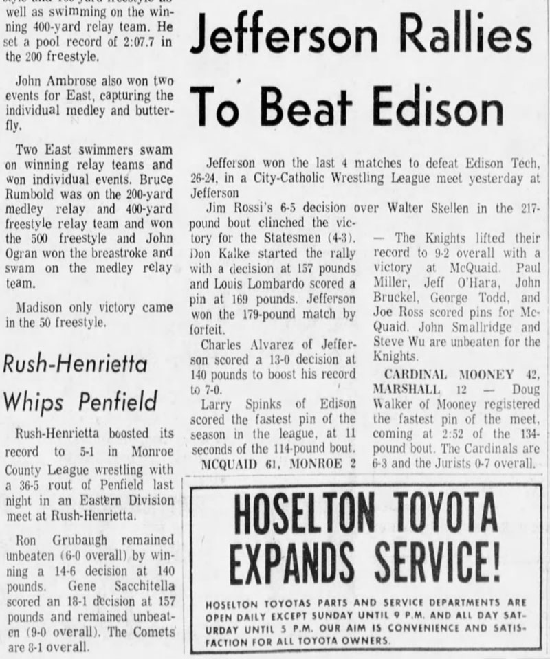 Rush-Henrietta Whips Penfield