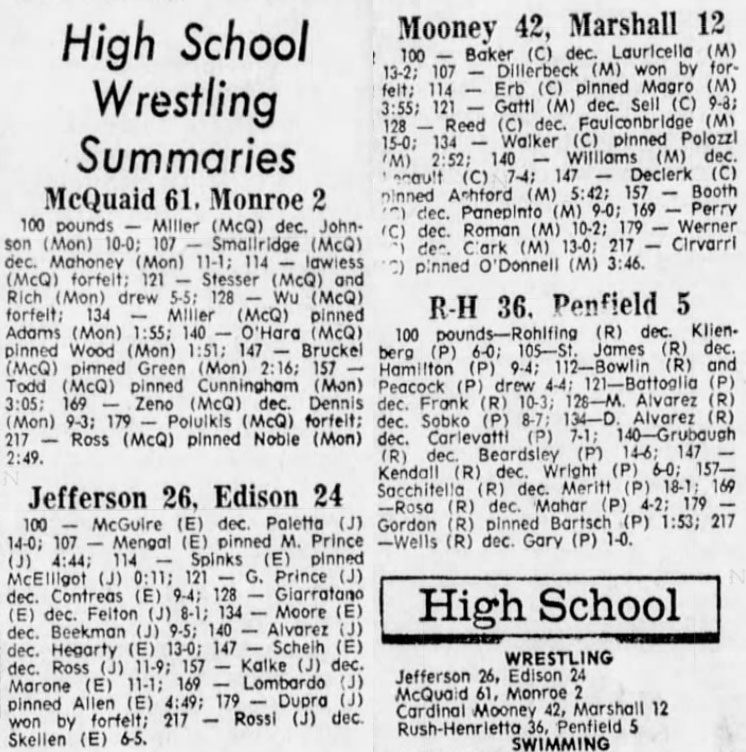 McQuaid 61, Monroe 2