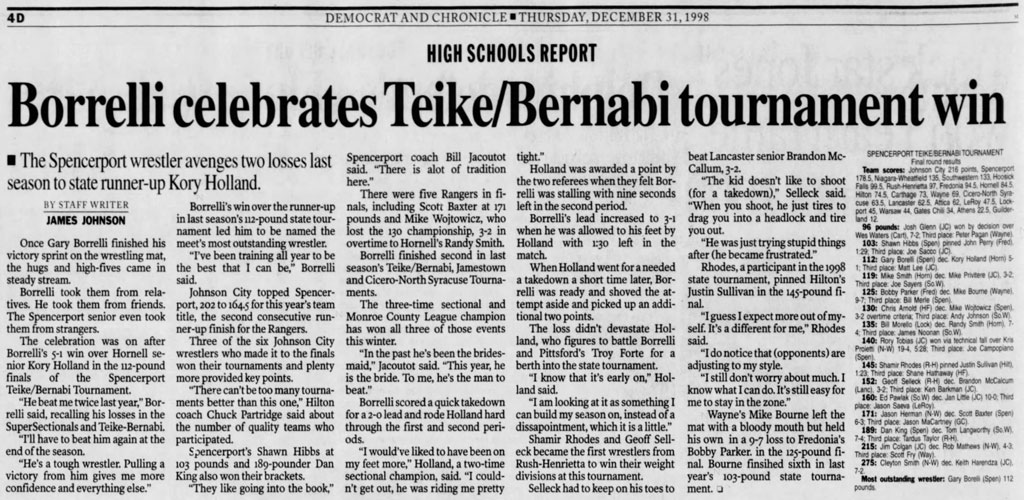 Borrelli celebrates Teike/Bernabi tournament win