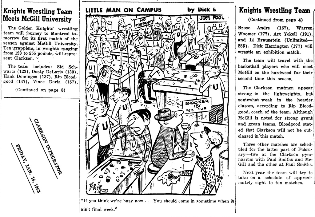 Knights Wrestling Team Meets McGill University