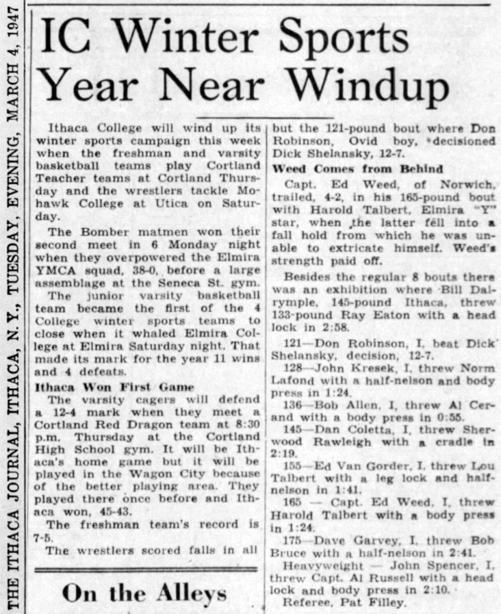 IC Winter Sports Year Near Windup