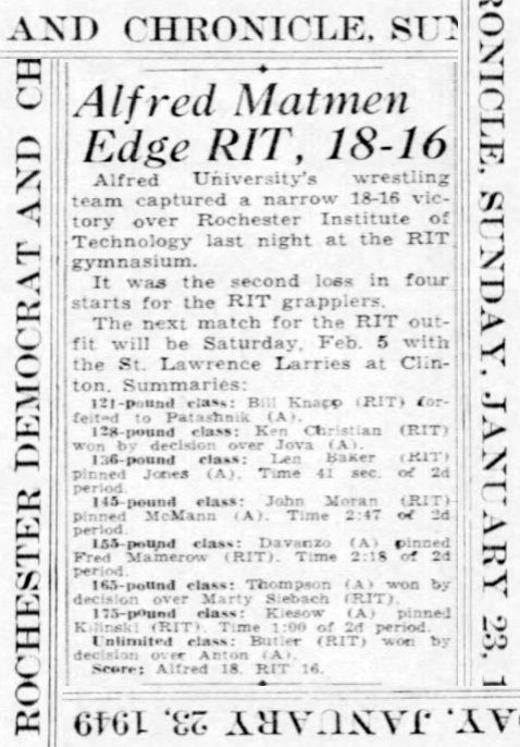 Alfred Matmen Edge RIT, 18-16