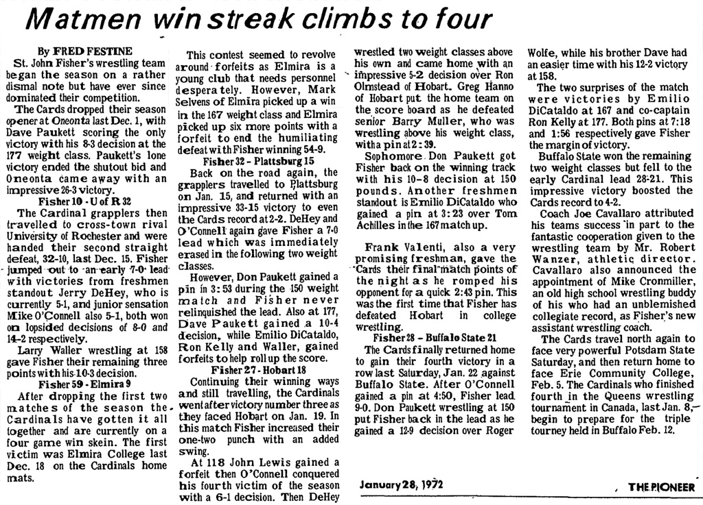 Fisher 32 - Plattsburgh 15