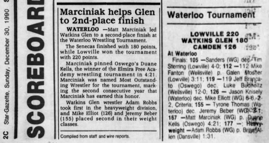 Marciniak helps Glen to 2nd-place finish