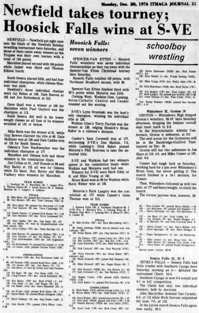 Hoosick Falls wins at SV-E