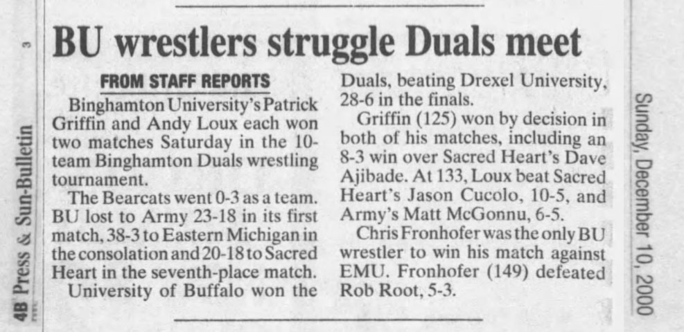 BU wrestlers struggle Duals meet