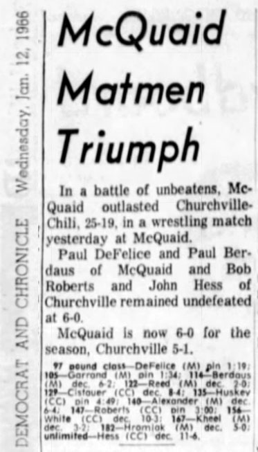 McQuaid Matmen Triumph