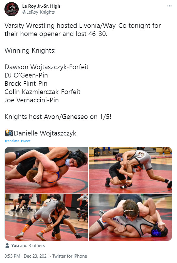 Le Roy loses to Livonia