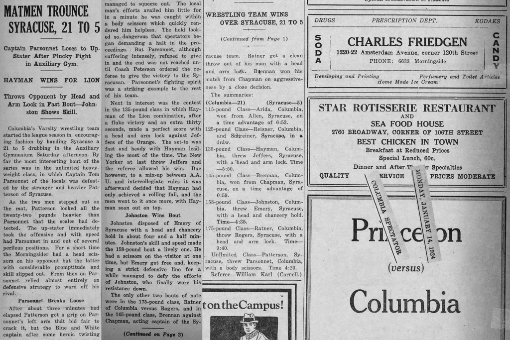 Matmen Trounce Syracuse, 21 To 5