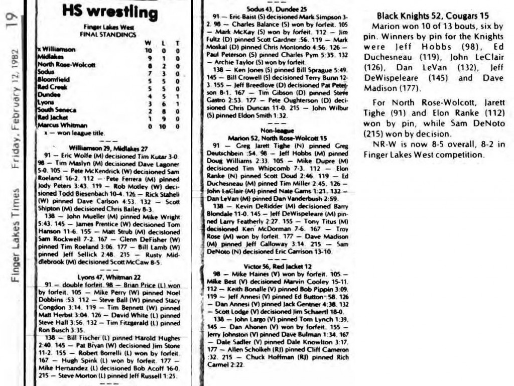 Marion 42, North Rose-Wolcott 15