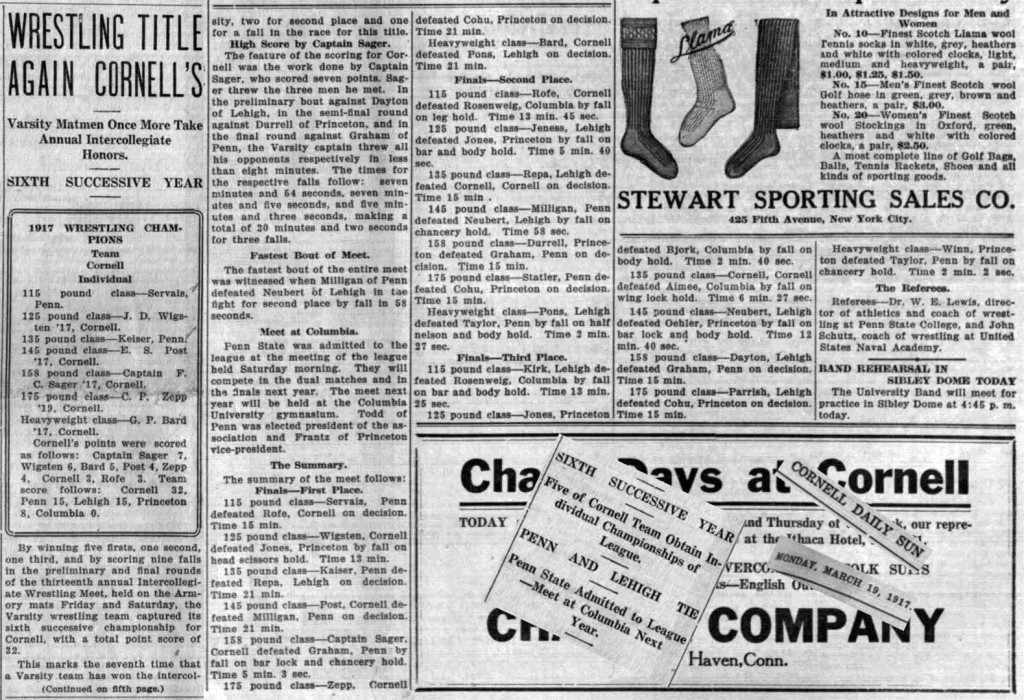 Wrestling Title Again Cornell's