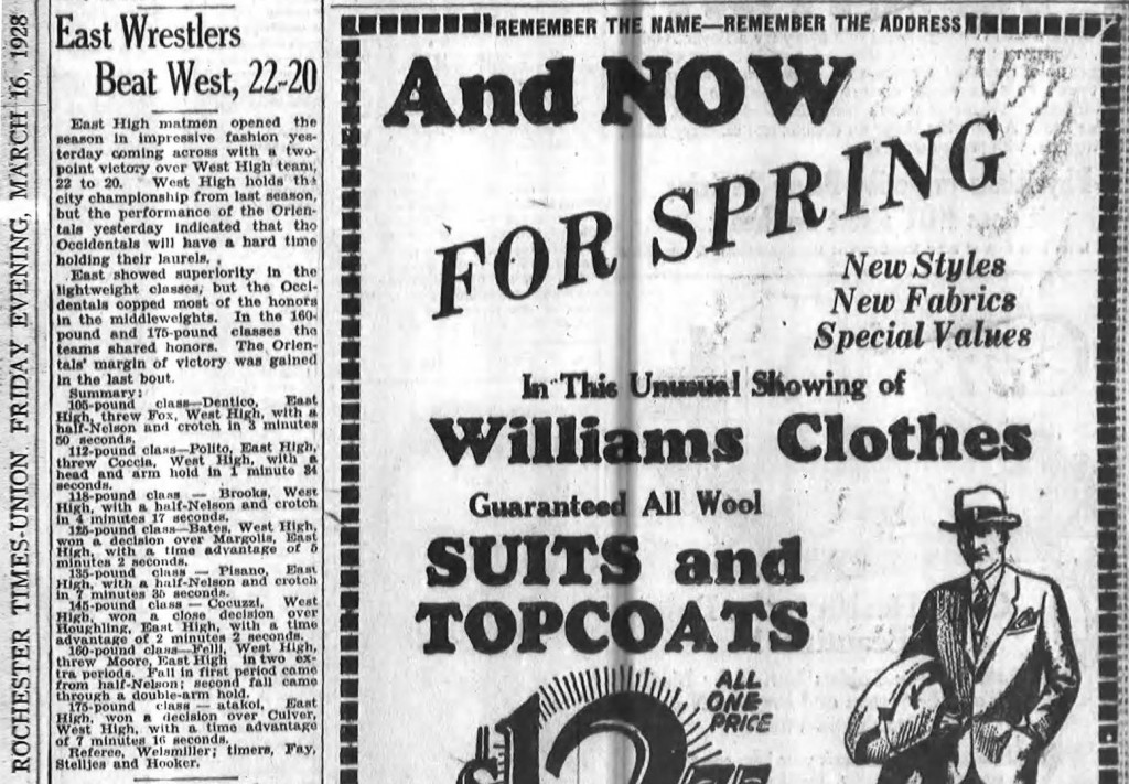 East Wrestlers Beat West, 22-20