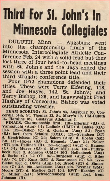 Third for St. Johns In Minnesota Collegiates