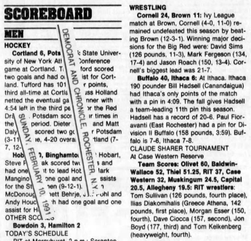 Buffalo Blasts Ithaca