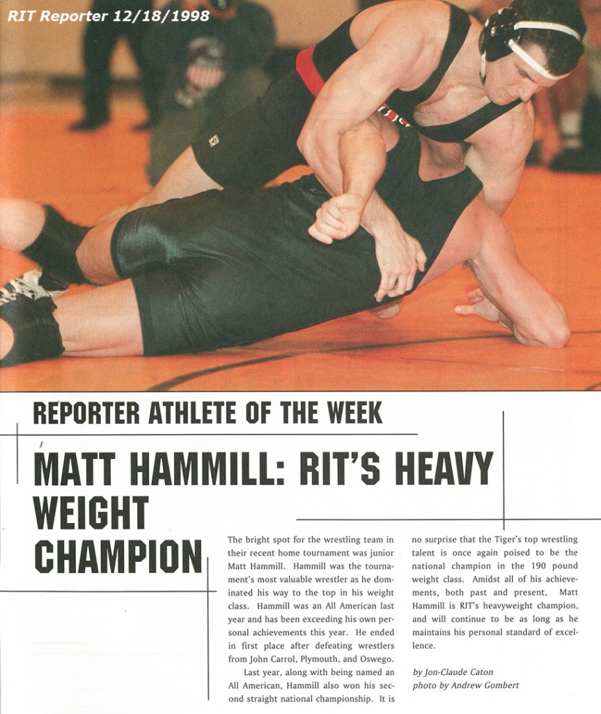 Matt Hammill: RIT's Heavyweight Champion