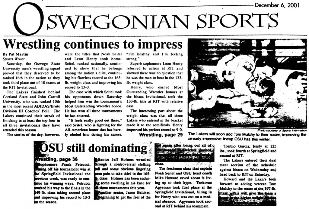 Oswego wrestling continues to impress