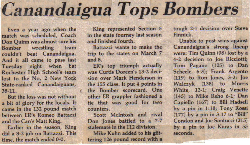 Canandaigua Tops Bombers