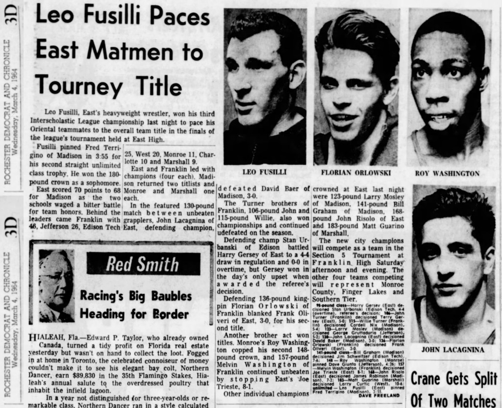 Leo Fusilli Paces East Matmen to Tourney Title