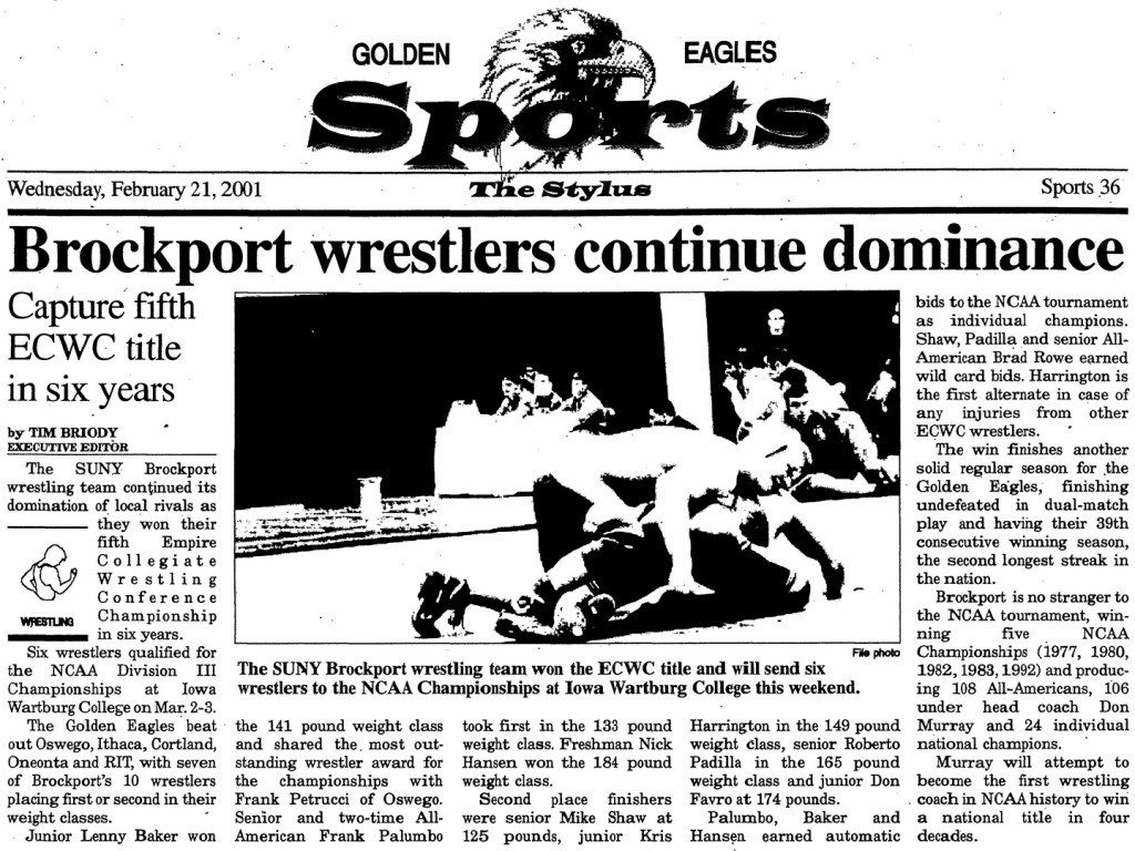 Brockport wrestlers continue dominance