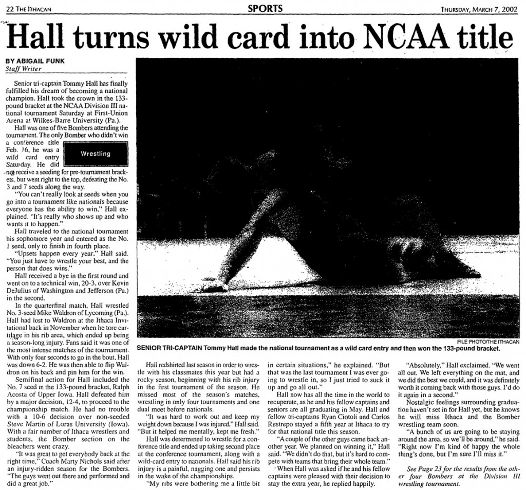 Hall turns wild card into NCAA title