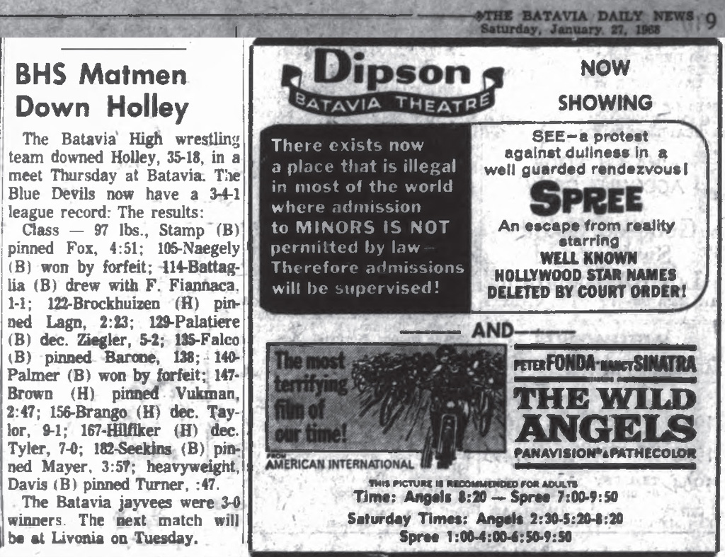 Batavia Matmen Down Holley