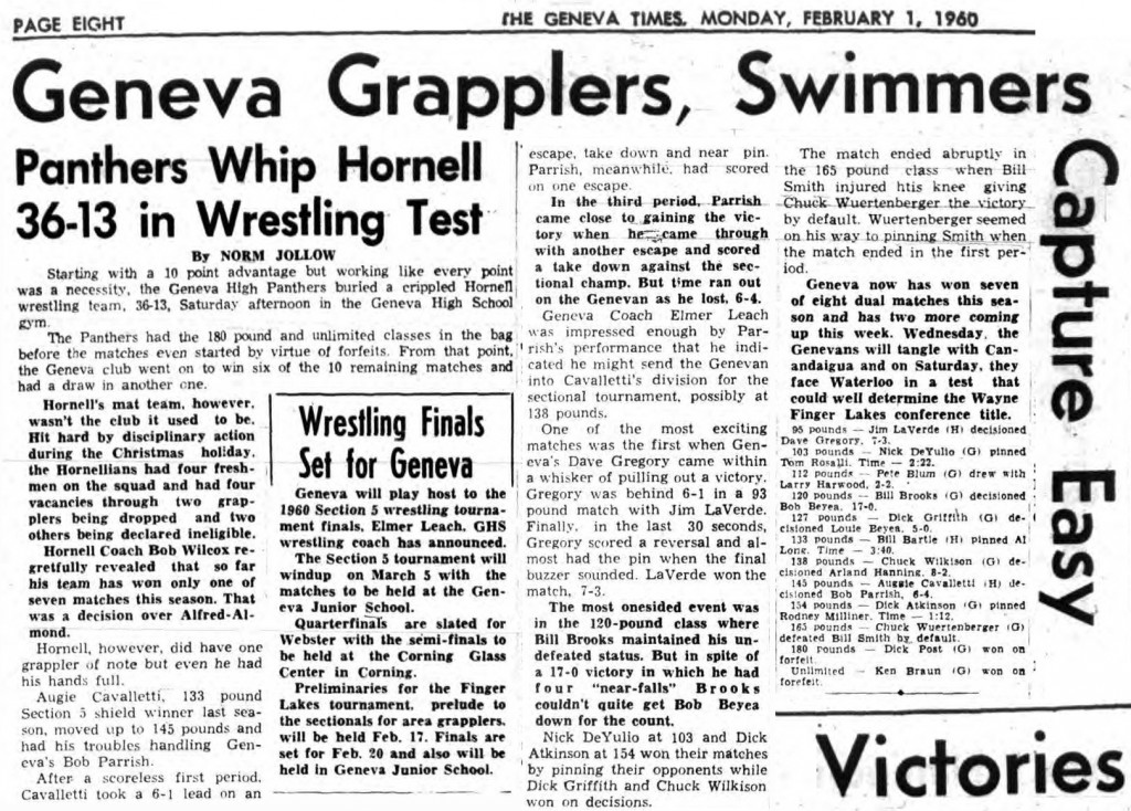 Geneva Grapplers, Swimmers Capture Easy Victories