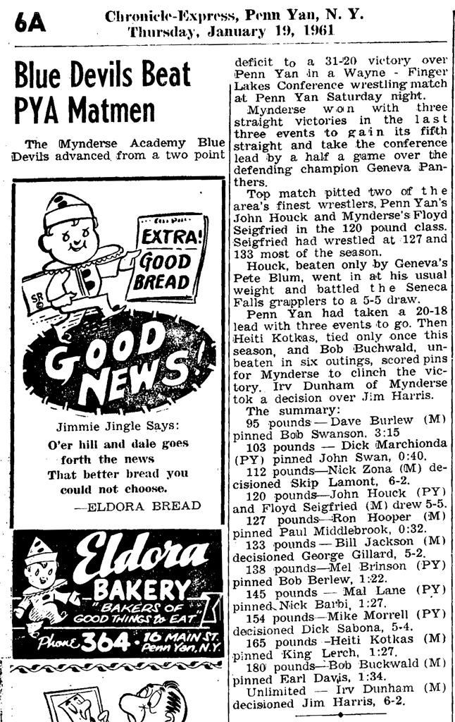 Blue Devils Beat PYA Matmen