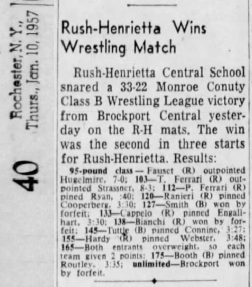 Rush-Henrietta Wins Wrestling Match