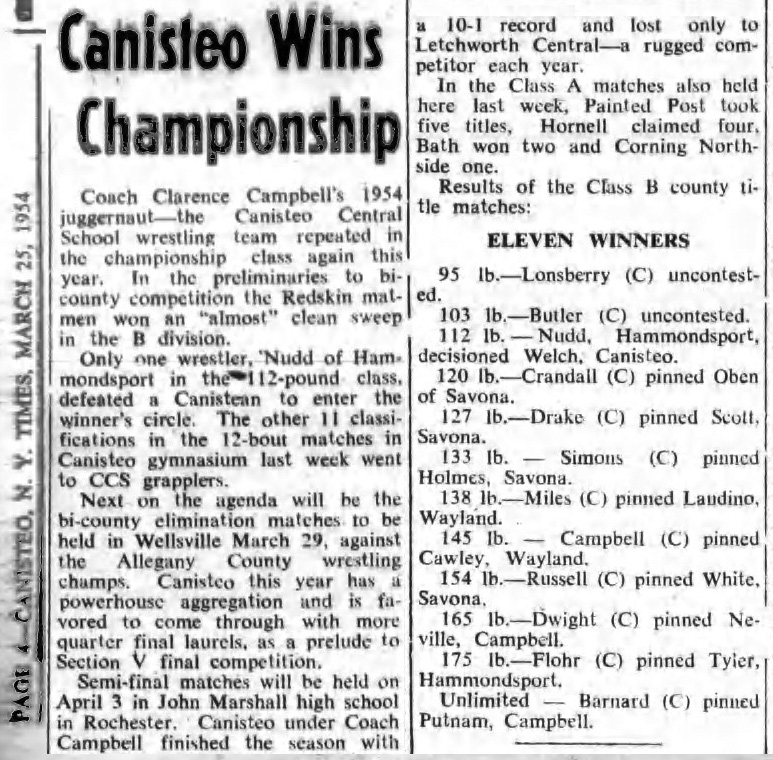 Canisteo Wins Championship