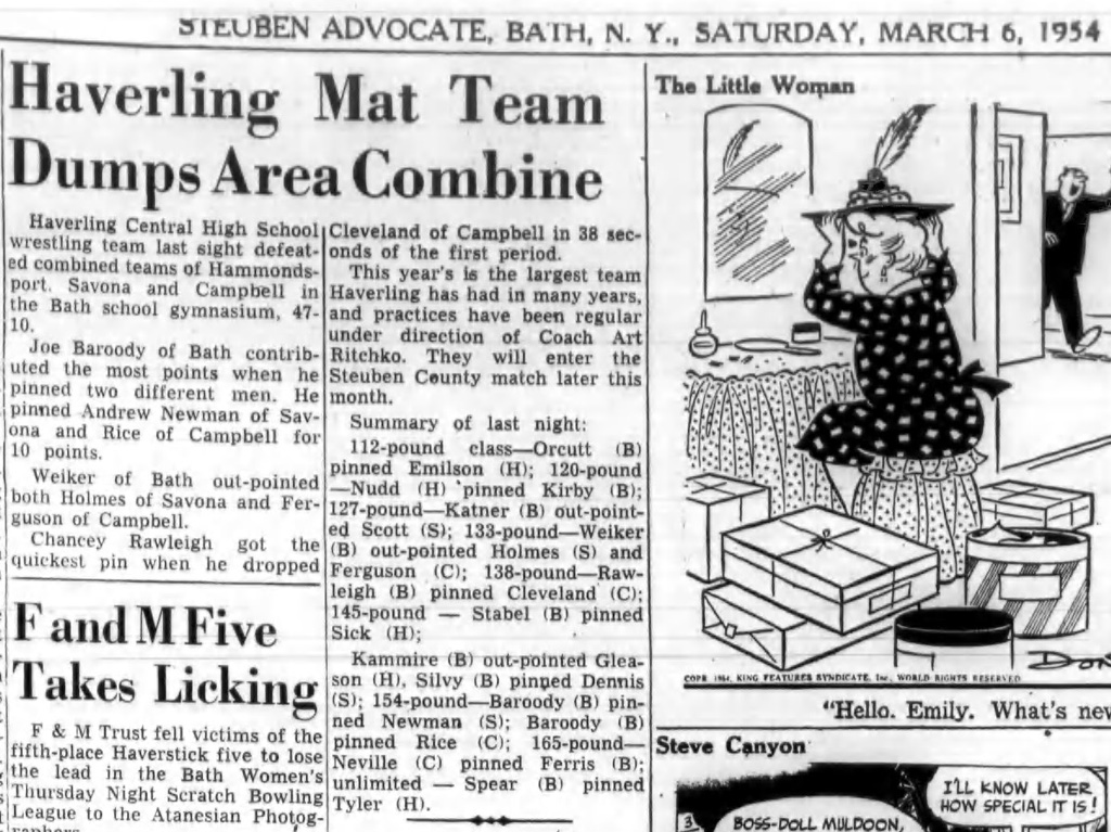 Haverling Mat Team Dumps Area Combine