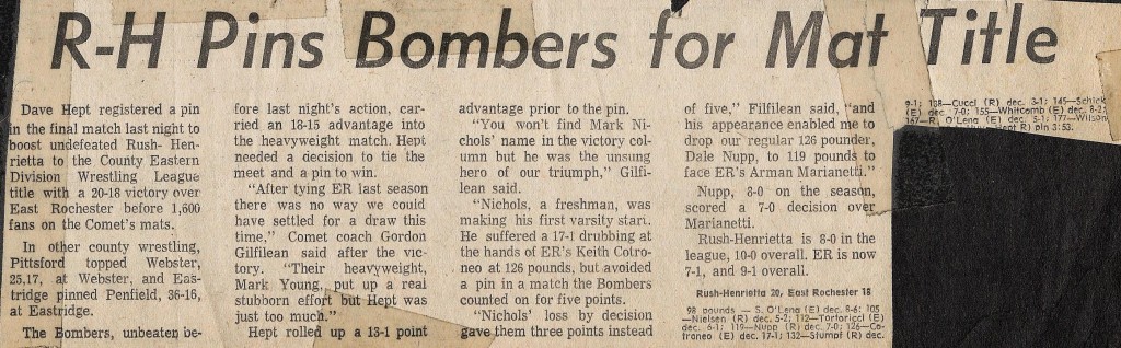 R-H Pins Bombers for Mat Title