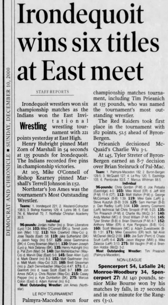 Monroe-Woodbury 34, Spencerport 27