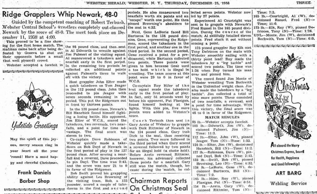 Ridge Grapplers Whip Newark, 48-0