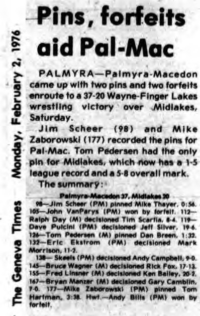 Pins, forfeits aid Pal-Mac