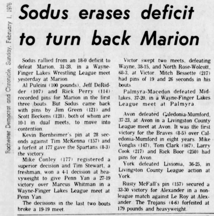 Sodus erases deficit to turn back Marion