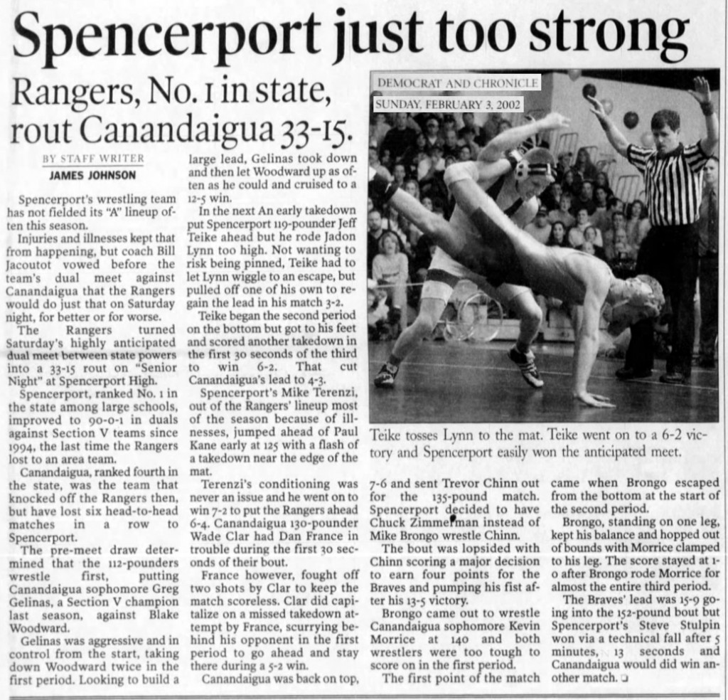 Spencerport just too strong