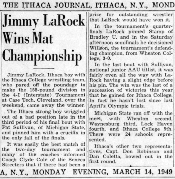 Jimmy LaRock Wins Mat Championship
