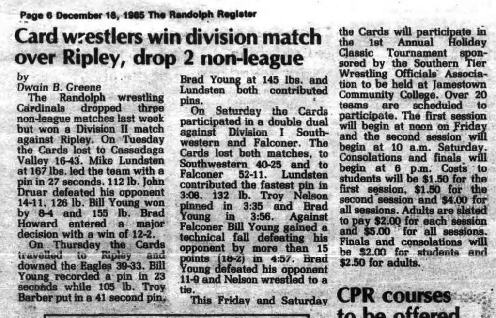 Southwestern sinks Randolph