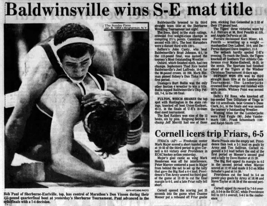 Baldwinsville wins S-E mat title