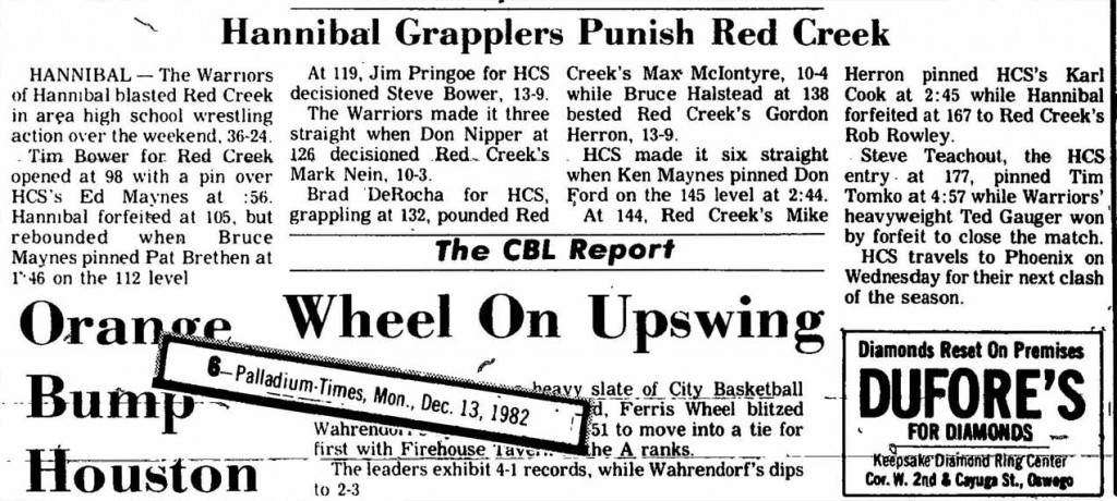 Hannibal Grapplers Punish Red Creek