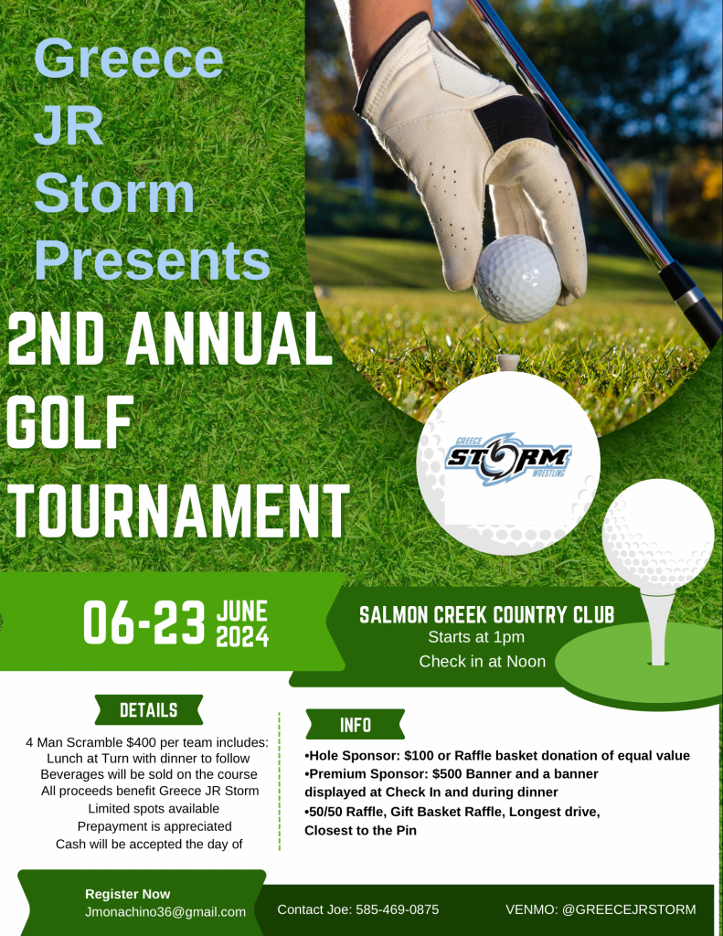 Greece Jr. Storm Youth Wrestling Golf Tournament
