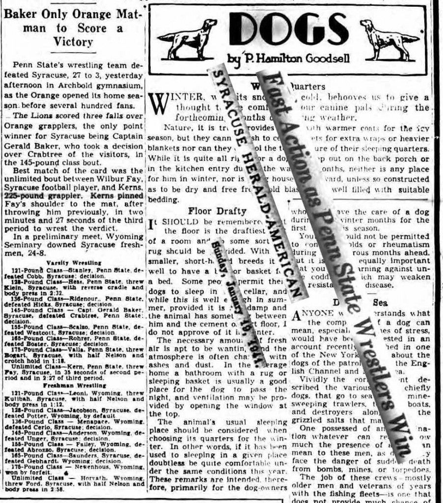 Fast Action as Penn State Wrestlers Win