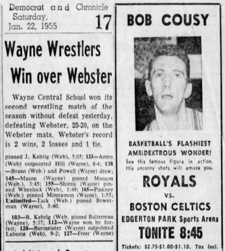 Wayne Wrestlers Win over Webster